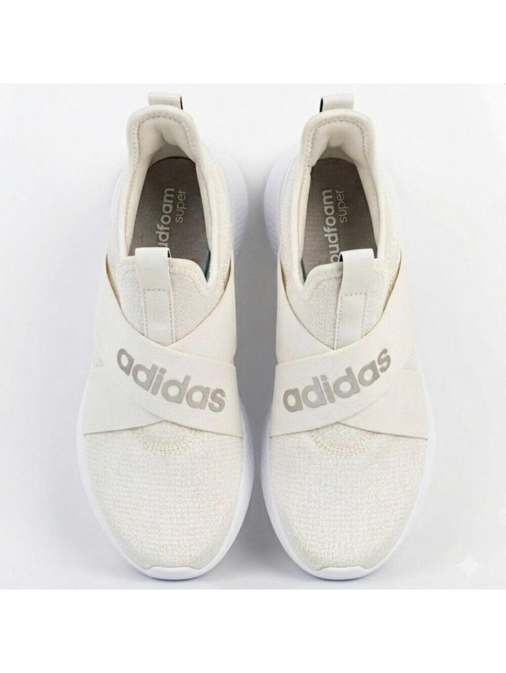 Adidas pure motion adapt cloud foam cream white color slip on sneakers size 7.5